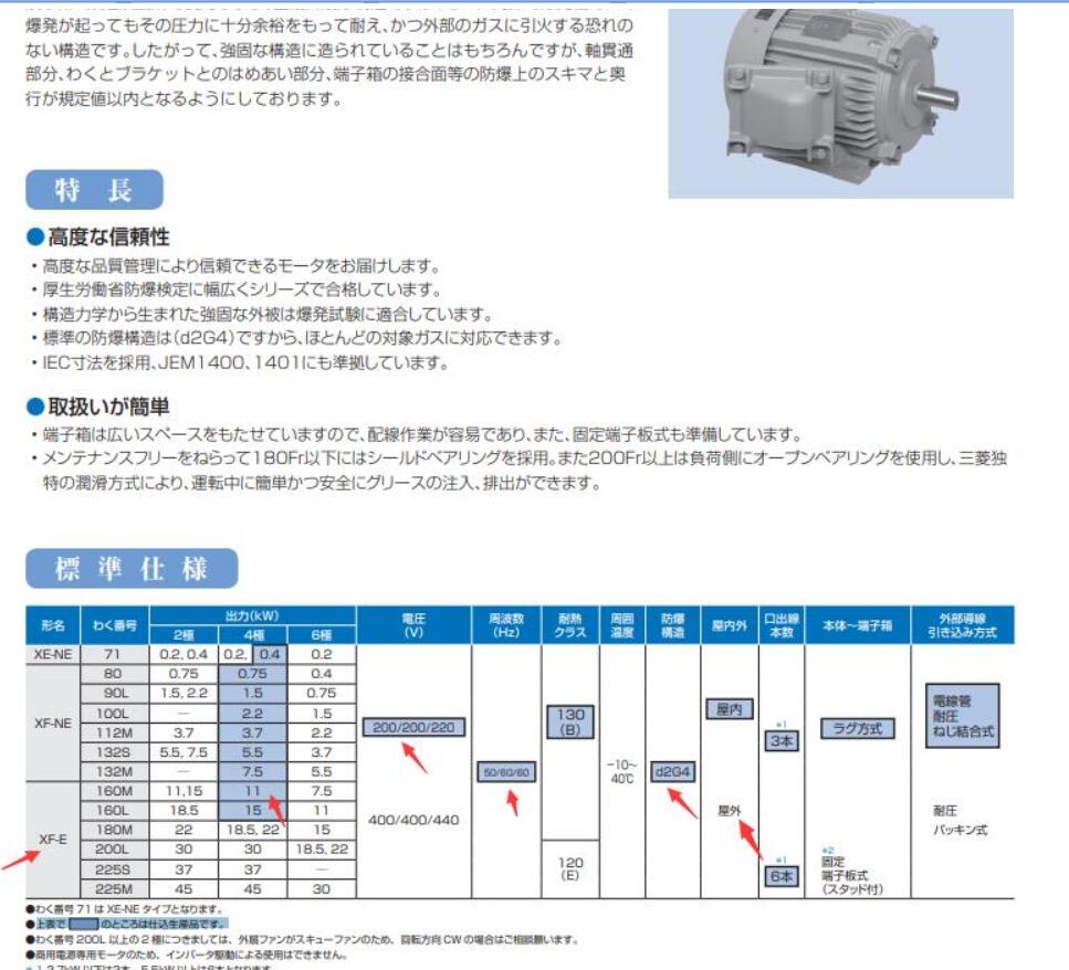 日（rì）本（běn）三菱電機型號XE-NEFCA-2-0.4KW-4P-20...