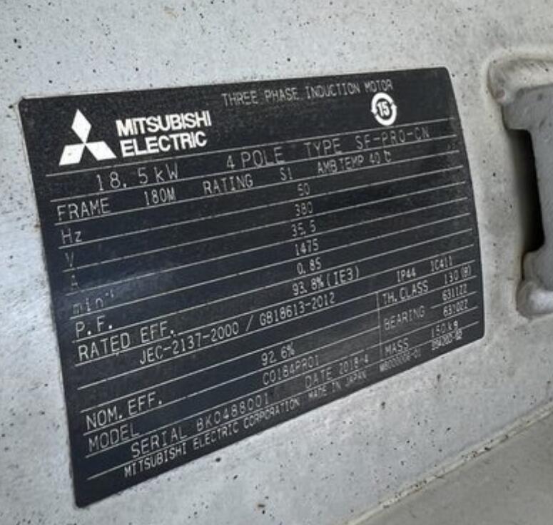 三（sān）菱三相異步電動機 型號：SF-PRO-18.5kW-4P-...