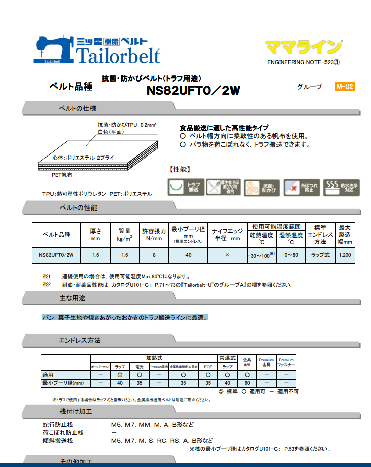 日本三（sān）星皮帶  型號：NS82UFT0/2W-800WX11...